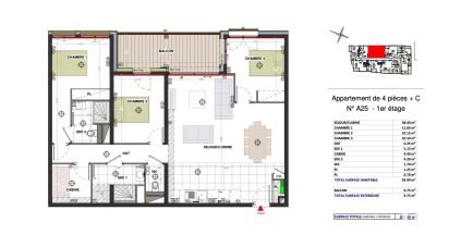 Appartement 4 pièces de 93 m² à Les Gets (74260)