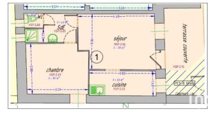 Apartment 2 rooms of 34 m² in Milhaud (30540)