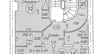 Appartement 4 pièces de 52 m² à Paris (75009)