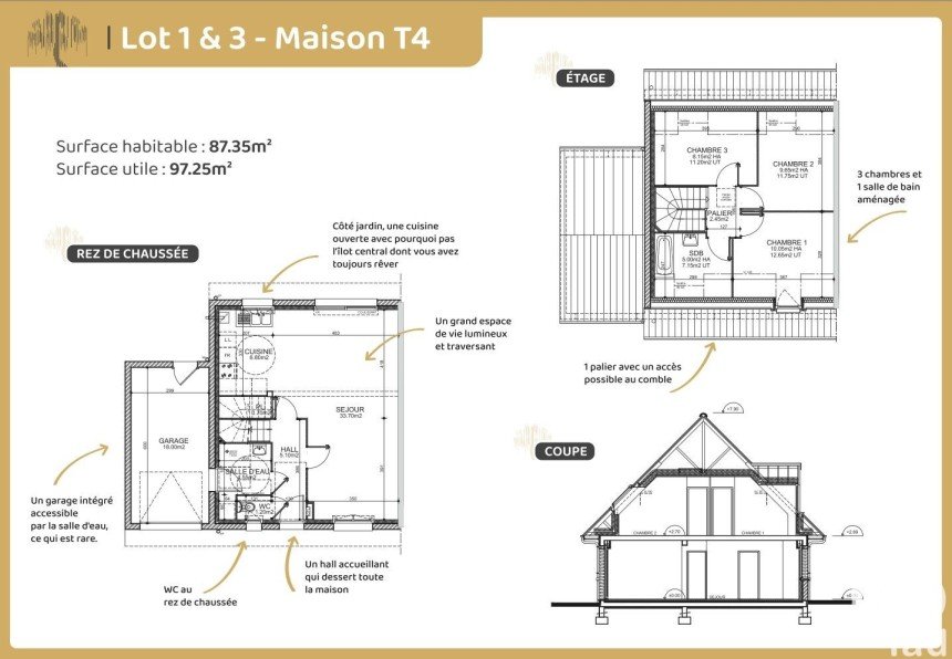 Maison 4 pièces de 88 m² à Wingles (62410)