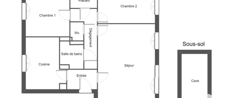 Apartment 3 rooms of 68 m² in Clermont-Ferrand (63100)