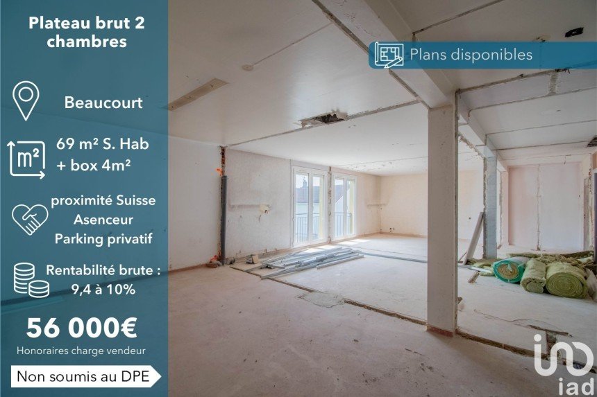 Apartment 3 rooms of 69 m² in Beaucourt (90500)