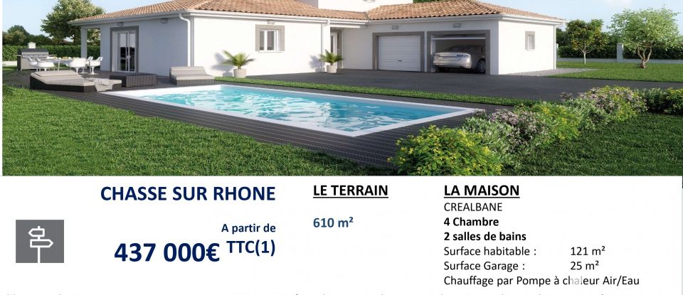 Land of 608 m² in Chasse-sur-Rhône (38670)