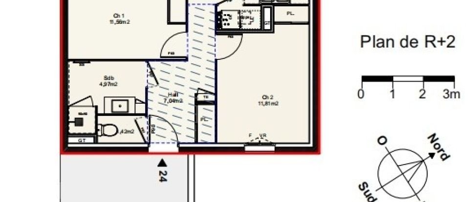 Apartment 3 rooms of 72 m² in Saint-Gilles (30800)