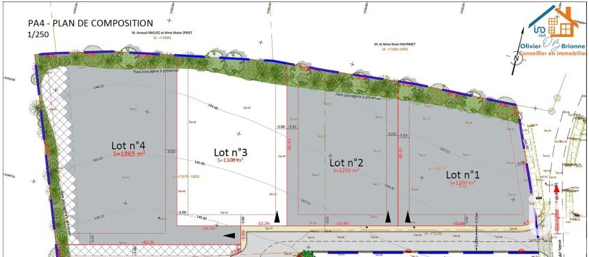 Land of 1,300 m² in Bourret (82700)