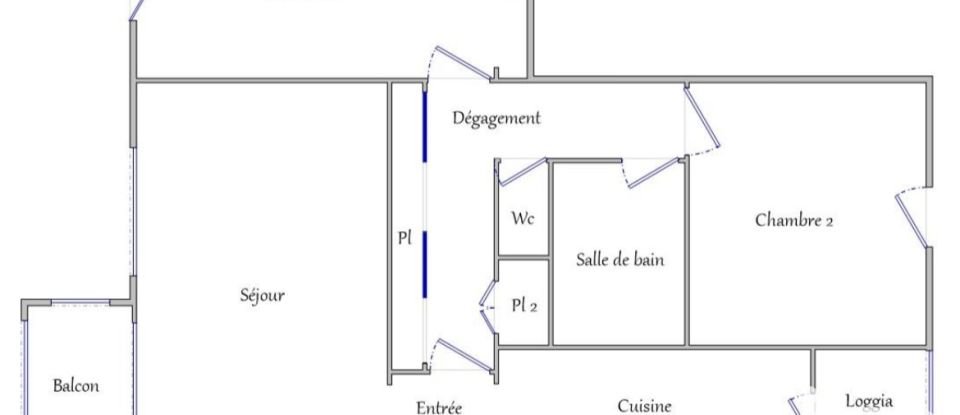 Appartement 3 pièces de 62 m² à Marseille (13011)