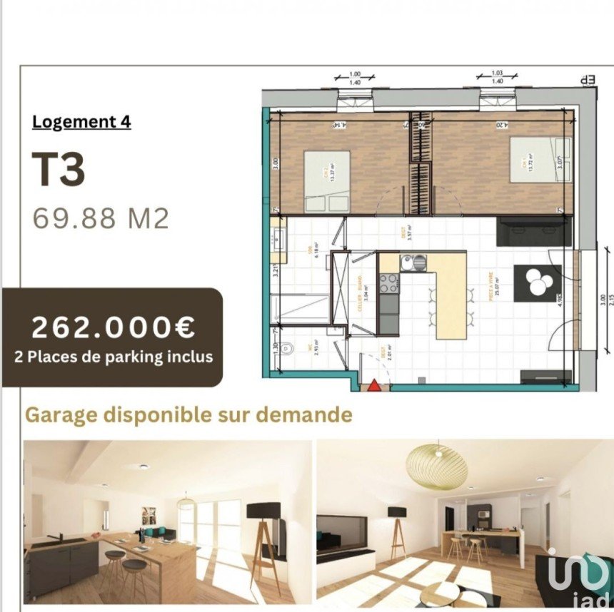 Apartment 5 rooms of 70 m² in Les Fins (25500)