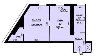 Appartement 2 pièces de 38 m² à Paris (75010)