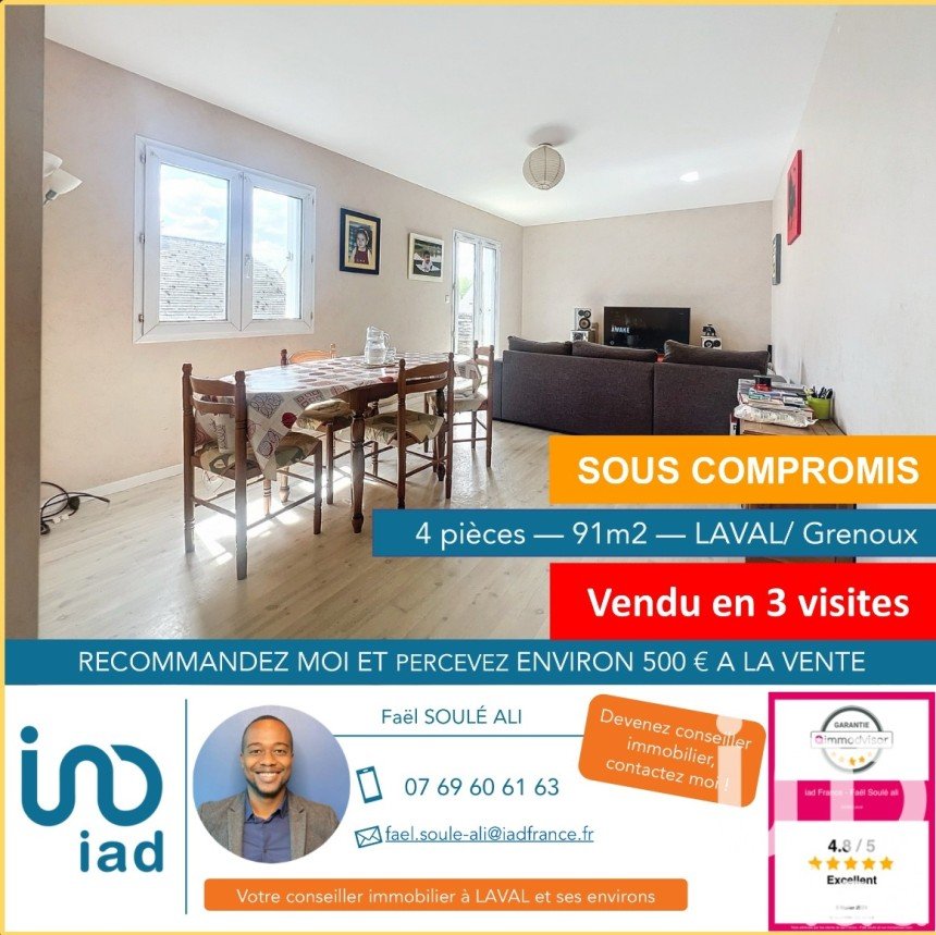 Maison 4 pièces de 92 m² à Laval (53000)