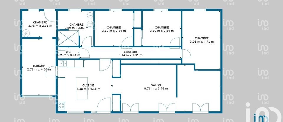 Maison de campagne 5 pièces de 104 m² à Saint-Sornin (16220)