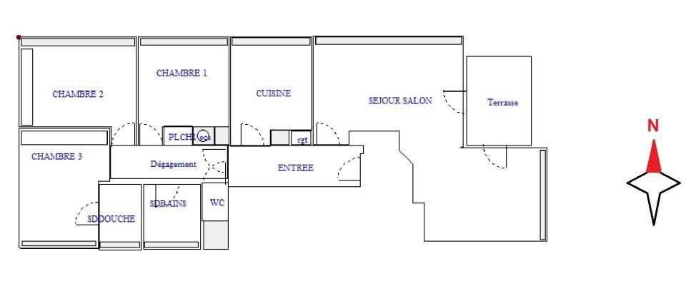 Apartment 5 rooms of 99 m² in Rouen (76100)