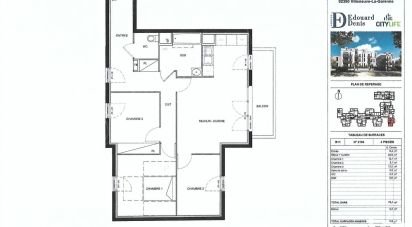 Apartment 4 rooms of 79 m² in Villeneuve-la-Garenne (92390)