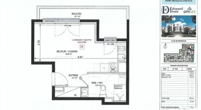 Apartment 1 room of 28 m² in Villeneuve-la-Garenne (92390)