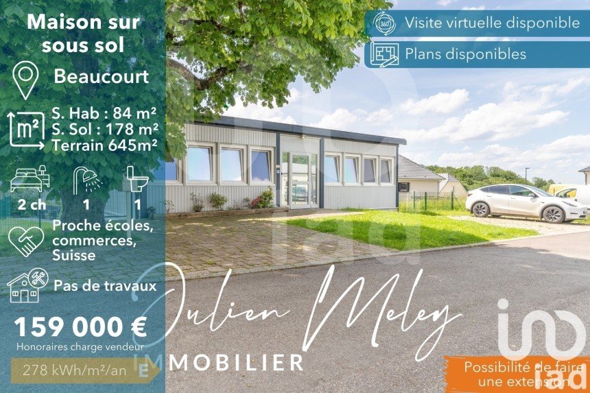 Maison 3 pièces de 84 m² à Beaucourt (90500)