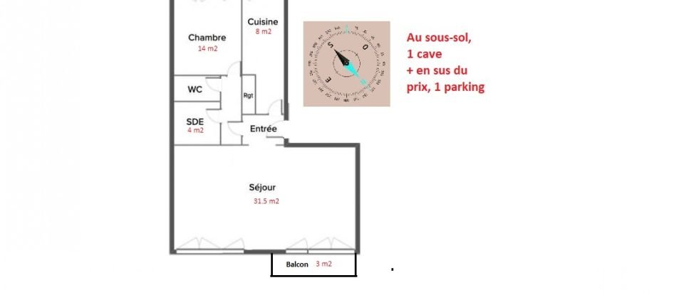 Apartment 3 rooms of 74 m² in Neuilly-sur-Seine (92200)