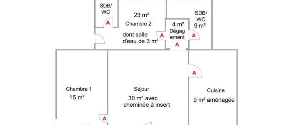 Maison 4 pièces de 90 m² à Ferrières-Haut-Clocher (27190)