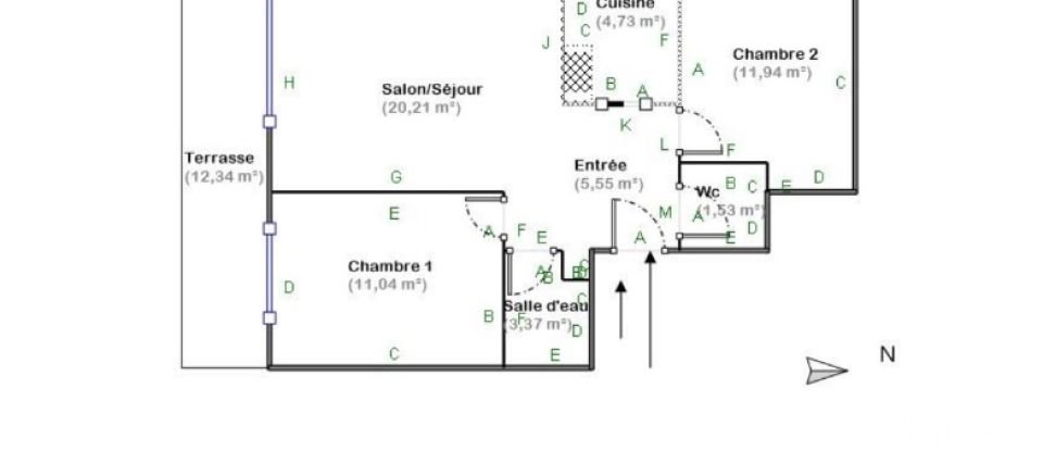 Appartement 3 pièces de 58 m² à Cannes (06400)