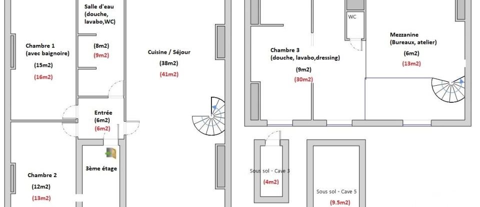 Appartement 4 pièces de 95 m² à Lille (59000)