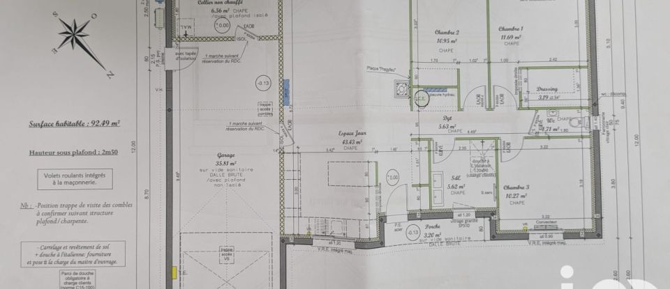 Pavilion 5 rooms of 92 m² in Anzême (23000)