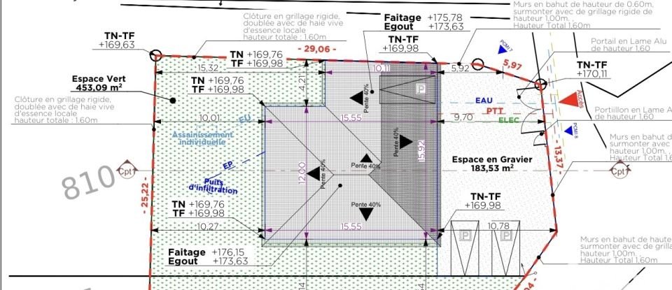 Terrain de 801 m² à Septfonds (82240)