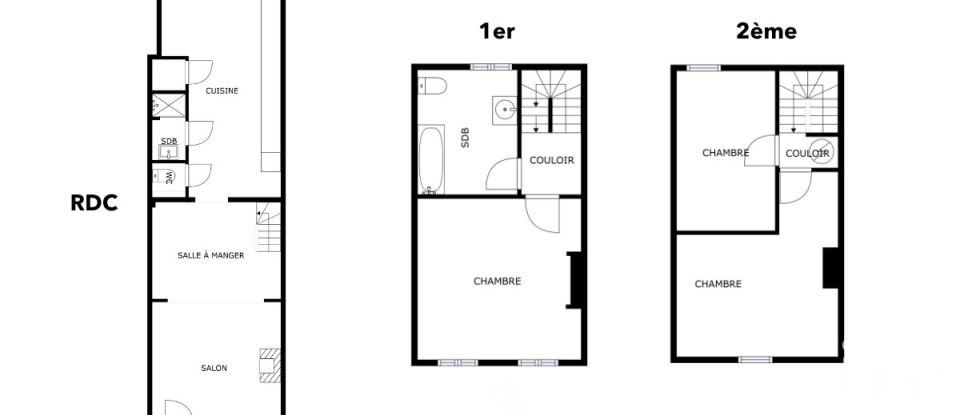 Town house 4 rooms of 93 m² in Le Houlme (76770)