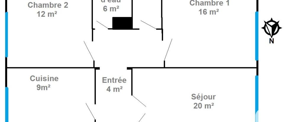 Appartement 3 pièces de 70 m² à Rueil-Malmaison (92500)