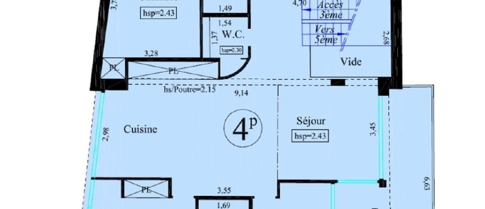 Triplex 5 pièces de 140 m² à Montreuil (93100)