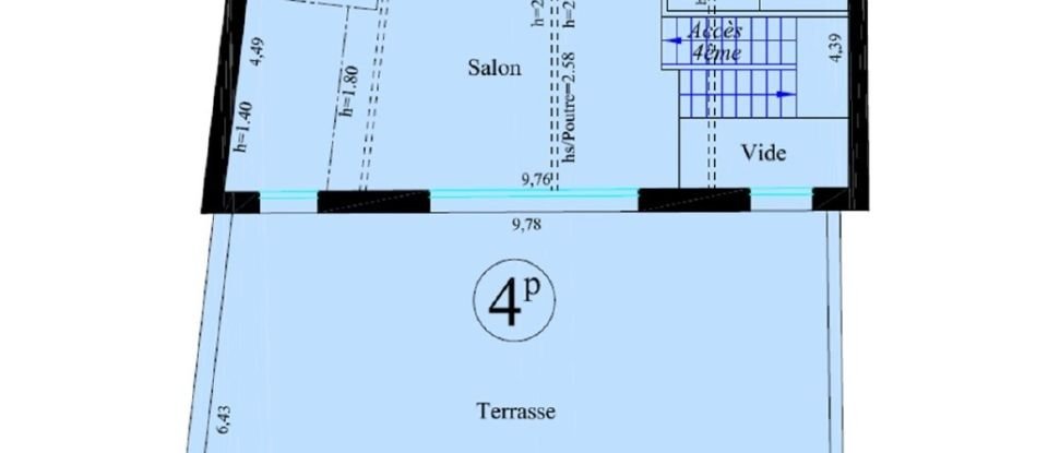 Triplex 5 rooms of 140 m² in Montreuil (93100)