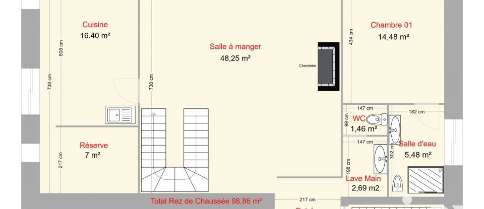 House 5 rooms of 160 m² in Saint-Gengoux-le-National (71460)