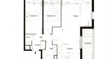 Apartment 3 rooms of 67 m² in Hardricourt (78250)