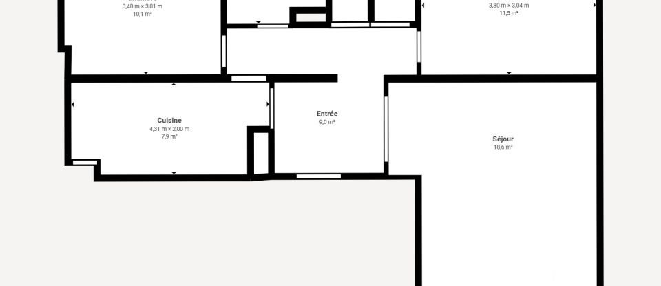 Apartment 3 rooms of 66 m² in Le Mans (72000)