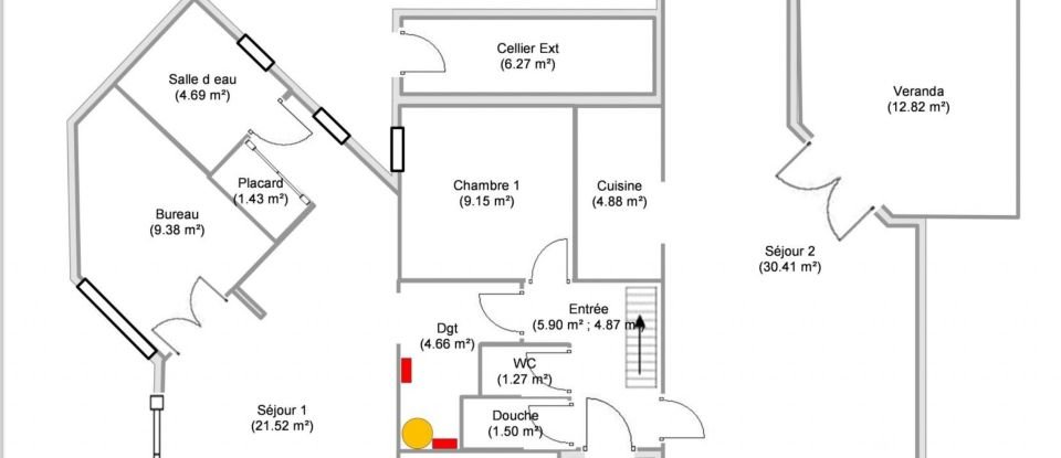 Architect house 5 rooms of 109 m² in Camiers (62176)