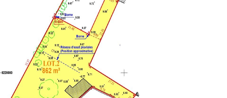 Land of 862 m² in Vertou (44120)