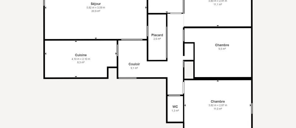 Apartment 4 rooms of 78 m² in Sevran (93270)