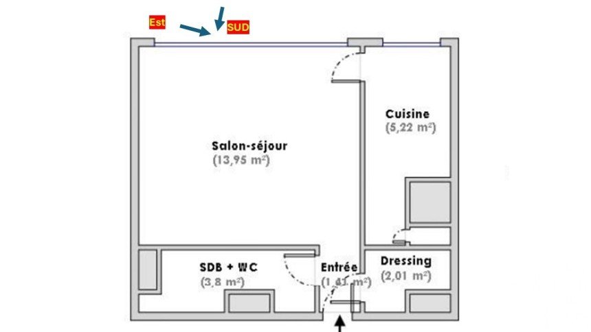 Studio 1 pièce de 27 m² à Paris (75012)