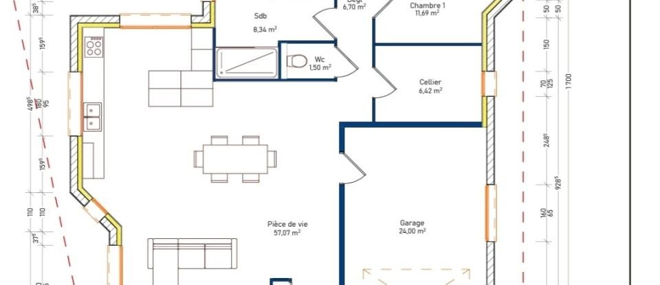 Pavillon 5 pièces de 123 m² à Dombasle-sur-Meurthe (54110)