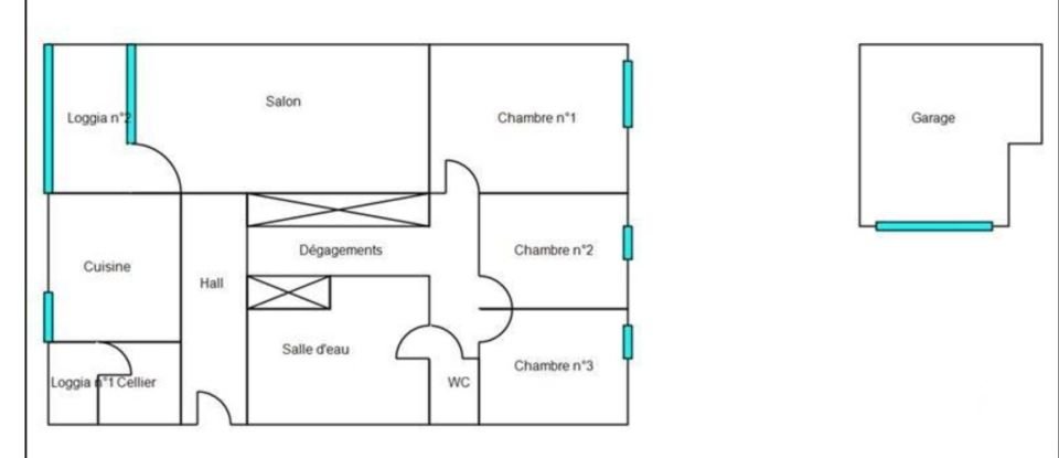 Appartement 4 pièces de 87 m² à Sète (34200)