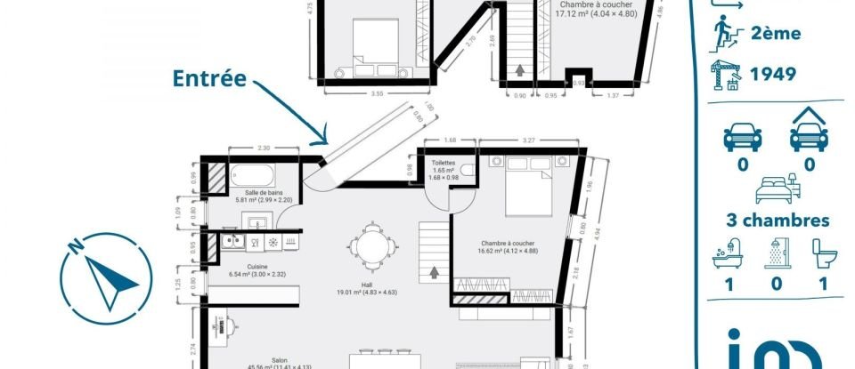 Appartement 5 pièces de 111 m² à L'Isle-sur-le-Doubs (25250)