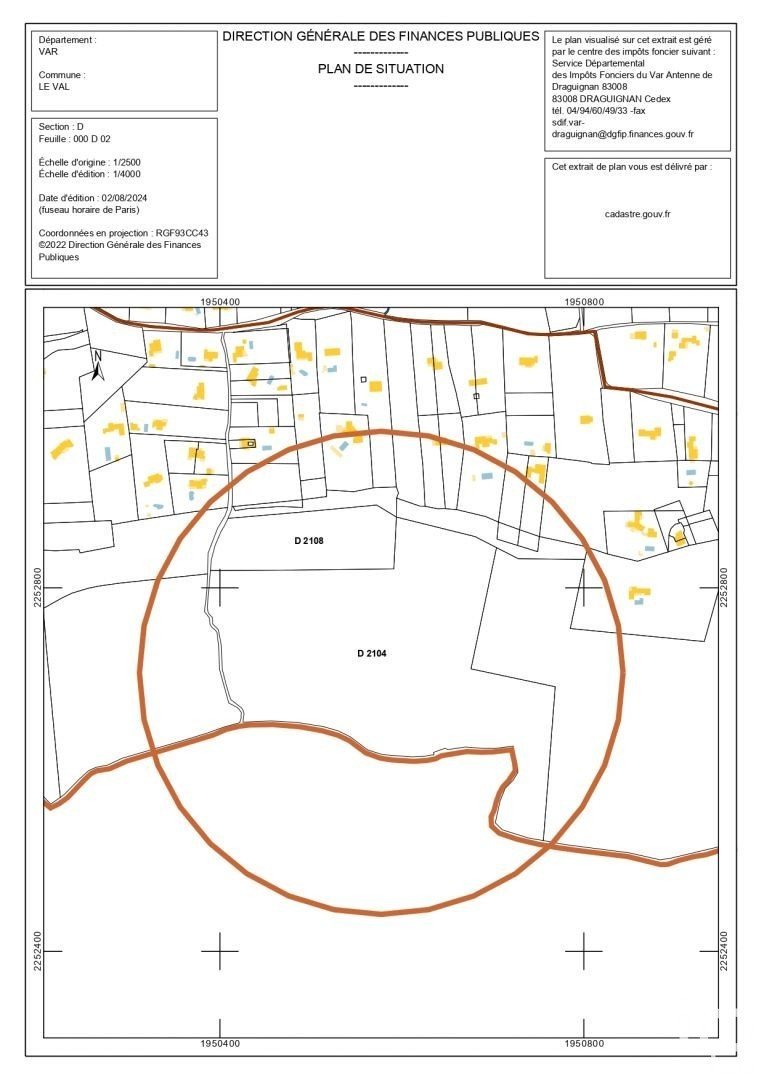 Terrain de 80 614 m² à Le Val (83143)