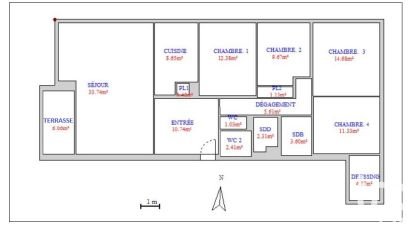 Appartement 5 pièces de 122 m² à Aix-en-Provence (13100)