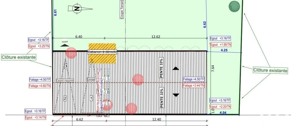 Land of 315 m² in Villaudric (31620)