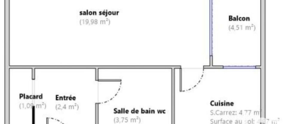 Studio 1 pièce de 32 m² à Sucy-en-Brie (94370)