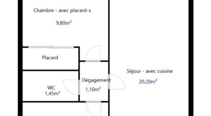 Appartement 2 pièces de 38 m² à Marseille (13001)