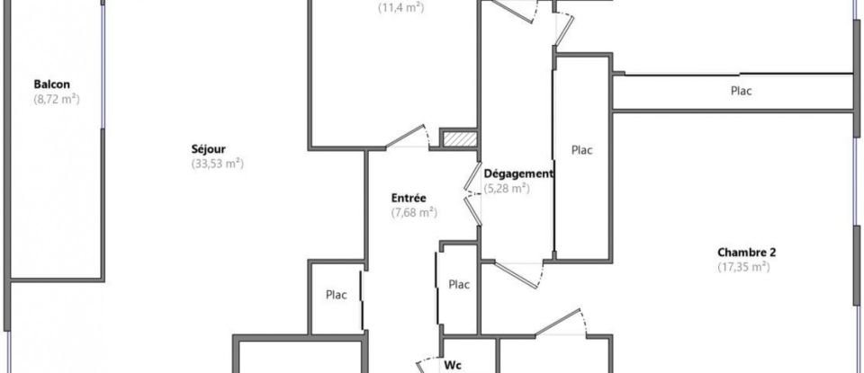 Apartment 3 rooms of 97 m² in Lyon (69008)