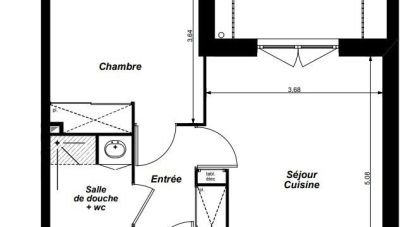 Appartement 2 pièces de 38 m² à Cenon (33150)