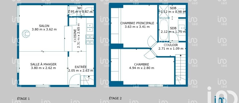 Town house 4 rooms of 62 m² in L'Étang-la-Ville (78620)