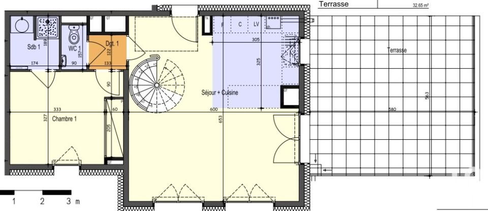 Duplex 4 pièces de 91 m² à Varces-Allières-et-Risset (38760)