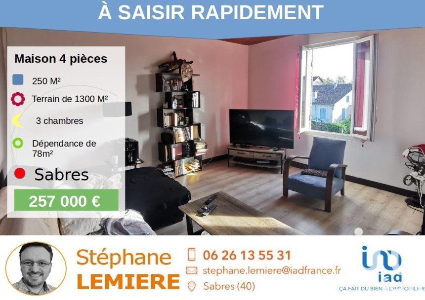 Maison 4 pièces de 250 m² à Sabres (40630)