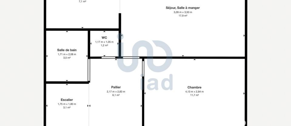 Triplex 3 pièces de 59 m² à Liverdy-en-Brie (77220)