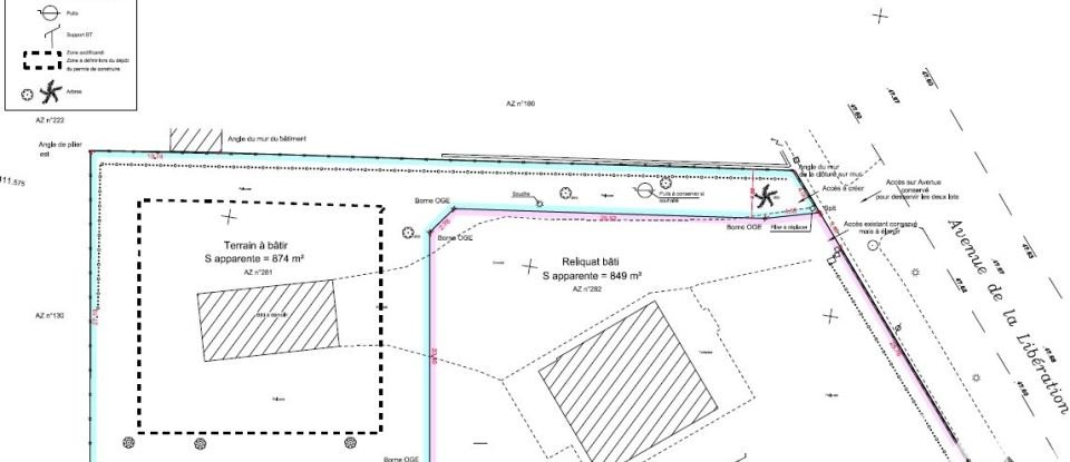 Terrain de 874 m² à Canéjan (33610)